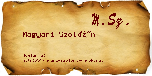 Magyari Szolón névjegykártya